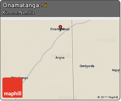 Shaded Relief 3D Map of Onamatanga