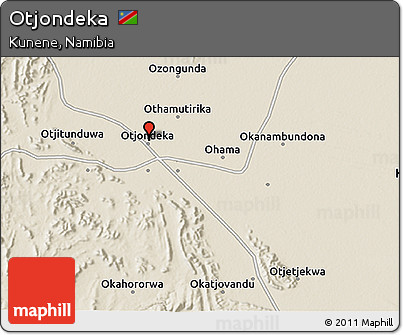 Shaded Relief 3D Map of Otjondeka