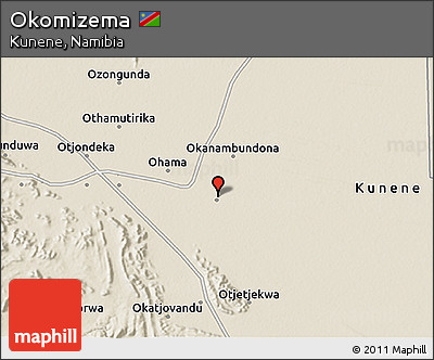 Shaded Relief 3D Map of Okomizema