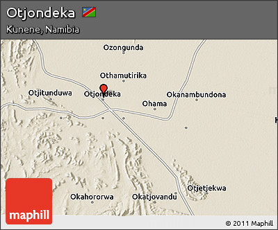 Shaded Relief 3D Map of Otjondeka