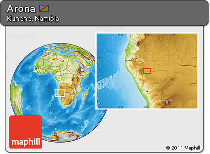 Physical Location Map of Arona