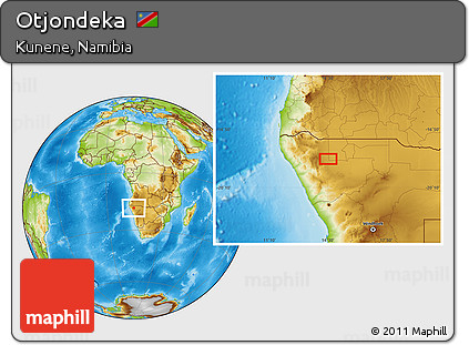 Physical Location Map of Otjondeka