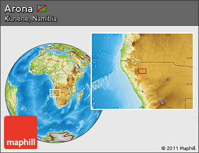 Physical Location Map of Arona