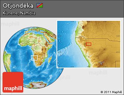 Physical Location Map of Otjondeka