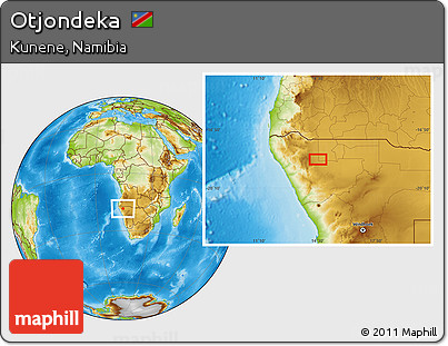 Physical Location Map of Otjondeka