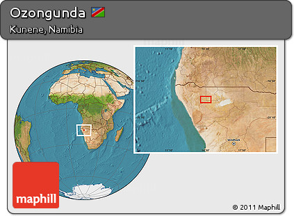 Satellite Location Map of Ozongunda