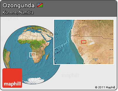 Satellite Location Map of Ozongunda