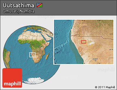 Satellite Location Map of Uutsathima
