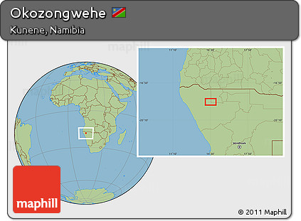 Savanna Style Location Map of Okozongwehe