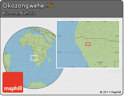 Savanna Style Location Map of Okozongwehe