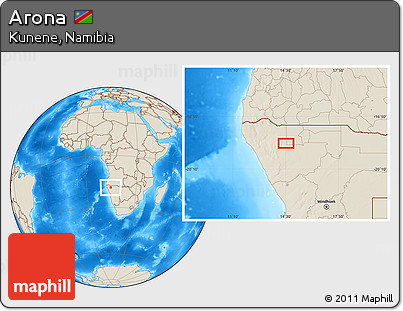 Shaded Relief Location Map of Arona