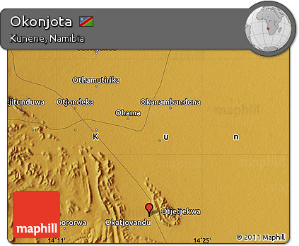 Physical Map of Okonjota