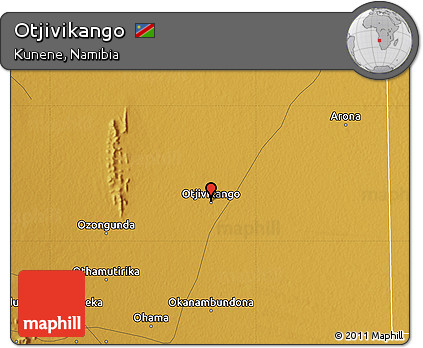 Physical Map of Otjivikango