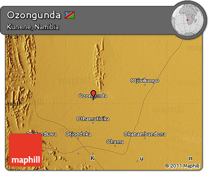 Physical Map of Ozongunda