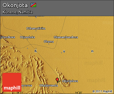 Physical Map of Okonjota
