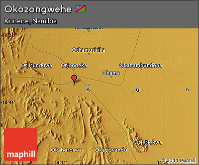 Physical Map of Okozongwehe