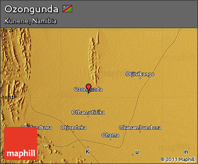 Physical Map of Ozongunda