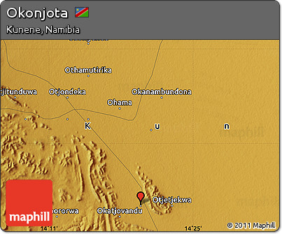 Physical Map of Okonjota