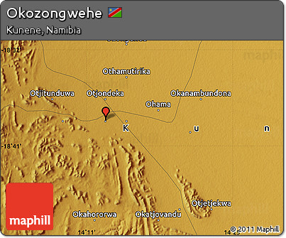 Physical Map of Okozongwehe