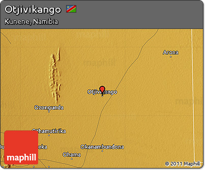 Physical Map of Otjivikango