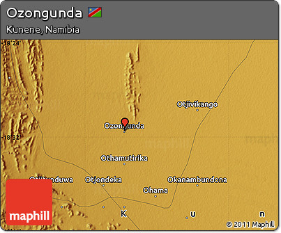 Physical Map of Ozongunda