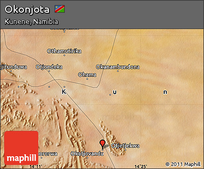 Satellite Map of Okonjota