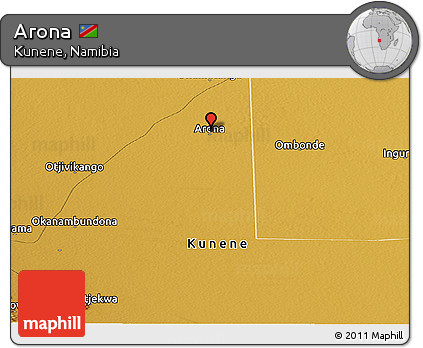 Physical Panoramic Map of Arona