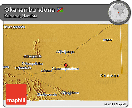 Physical Panoramic Map of Okanambundona