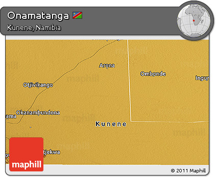 Physical Panoramic Map of Onamatanga