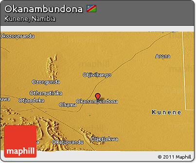 Physical Panoramic Map of Okanambundona