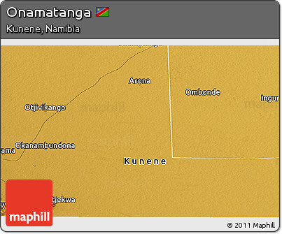 Physical Panoramic Map of Onamatanga