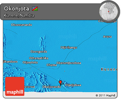 Political Panoramic Map of Okonjota