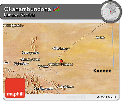 Satellite Panoramic Map of Okanambundona