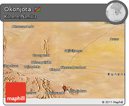 Satellite Panoramic Map of Okonjota