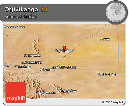 Satellite Panoramic Map of Otjivikango