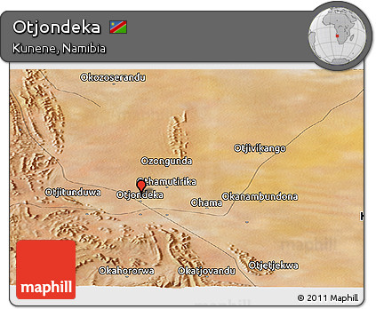 Satellite Panoramic Map of Otjondeka