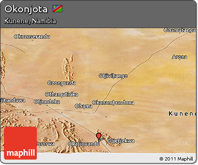 Satellite Panoramic Map of Okonjota