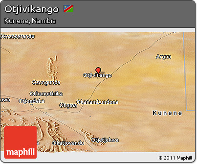 Satellite Panoramic Map of Otjivikango