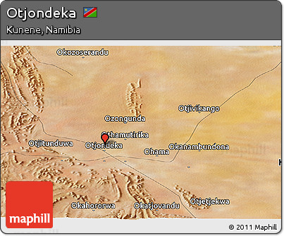 Satellite Panoramic Map of Otjondeka