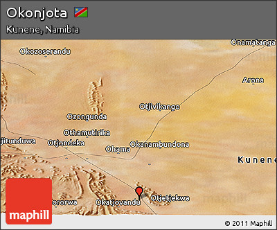 Satellite Panoramic Map of Okonjota