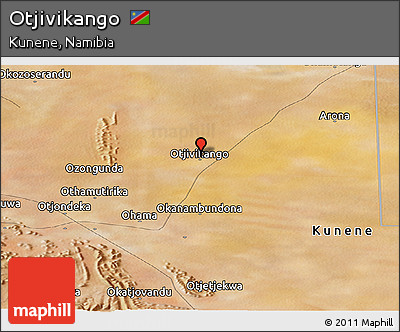 Satellite Panoramic Map of Otjivikango