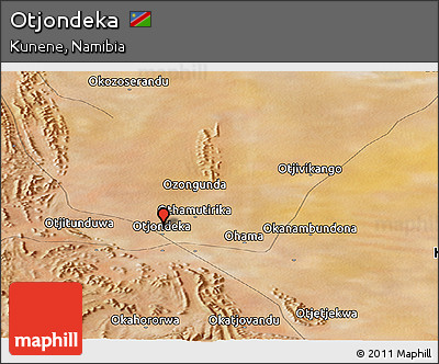 Satellite Panoramic Map of Otjondeka