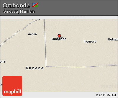Shaded Relief Panoramic Map of Ombonde