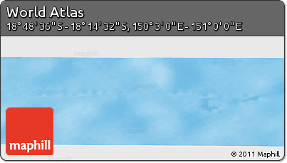 Physical Panoramic Map of the Area around 18° 31' 34" S, 150° 31' 30" E