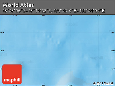 Physical Map of the Area around 18° 31' 34" S, 152° 13' 29" E
