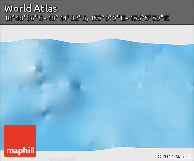 Shaded Relief 3D Map of the Area around 18° 31' 34" S, 155° 37' 30" E