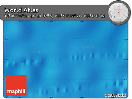 Physical Map of the Area around 18° 31' 34" S, 155° 28' 29" W