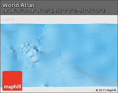 Physical 3D Map of the Area around 18° 31' 34" S, 156° 28' 29" E