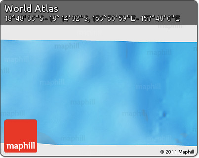 Shaded Relief 3D Map of the Area around 18° 31' 34" S, 157° 19' 29" E
