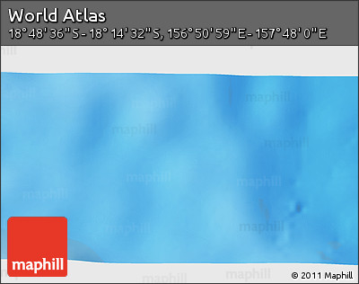 Shaded Relief 3D Map of the Area around 18° 31' 34" S, 157° 19' 29" E
